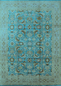 Oriental Light Blue Industrial Rug, urb3101lblu