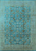 Oriental Light Blue Industrial Rug, urb3101lblu