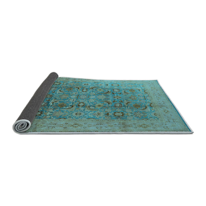 Sideview of Oriental Light Blue Industrial Rug, urb3101lblu