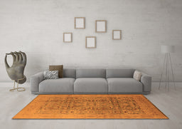 Machine Washable Oriental Orange Industrial Area Rugs in a Living Room, wshurb3101org