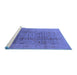 Sideview of Machine Washable Oriental Blue Industrial Rug, wshurb3101blu