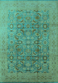 Oriental Turquoise Industrial Rug, urb3101turq