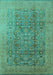 Oriental Turquoise Industrial Rug, urb3101turq