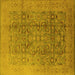 Square Oriental Yellow Industrial Rug, urb3101yw