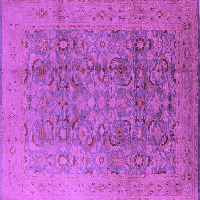 Square Machine Washable Oriental Purple Industrial Area Rugs, wshurb3101pur