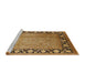 Sideview of Machine Washable Industrial Modern Mahogany Brown Rug, wshurb3102