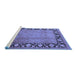 Sideview of Machine Washable Oriental Blue Industrial Rug, wshurb3102blu