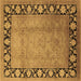 Square Oriental Brown Industrial Rug, urb3102brn