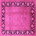 Square Oriental Pink Industrial Rug, urb3102pnk