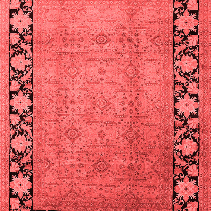 Machine Washable Oriental Red Industrial Rug, wshurb3102red