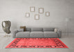 Industrial Red Washable Rugs