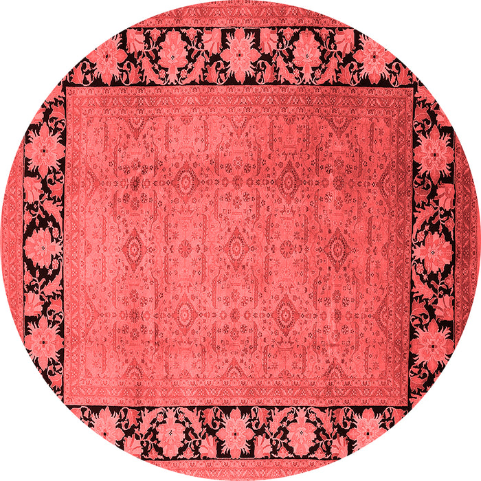 Machine Washable Oriental Red Industrial Rug, wshurb3102red