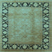 Square Oriental Light Blue Industrial Rug, urb3102lblu