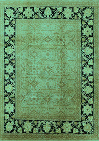 Oriental Turquoise Industrial Rug, urb3102turq