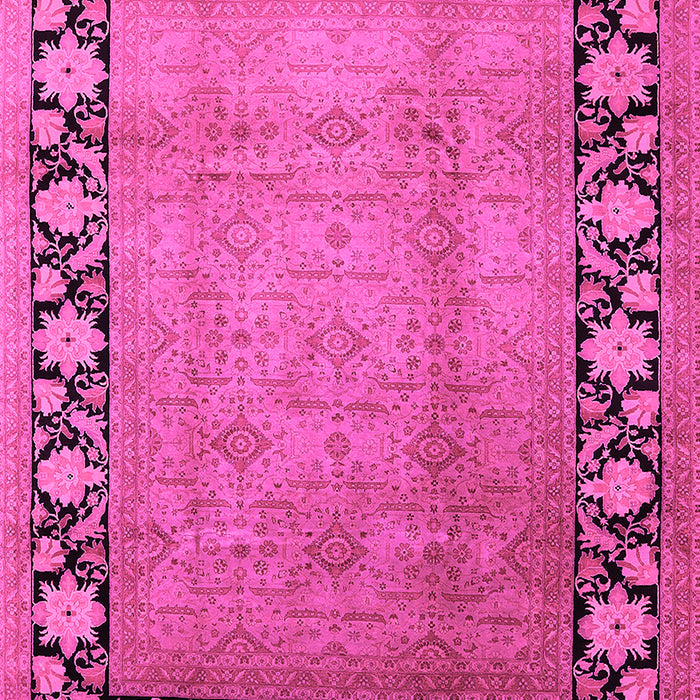 Machine Washable Oriental Pink Industrial Rug, wshurb3102pnk