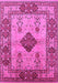 Machine Washable Oriental Pink Industrial Rug, wshurb3103pnk