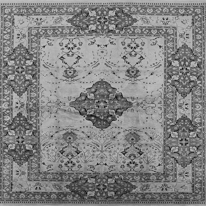 Square Machine Washable Oriental Gray Industrial Rug, wshurb3103gry