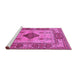 Sideview of Machine Washable Oriental Pink Industrial Rug, wshurb3103pnk