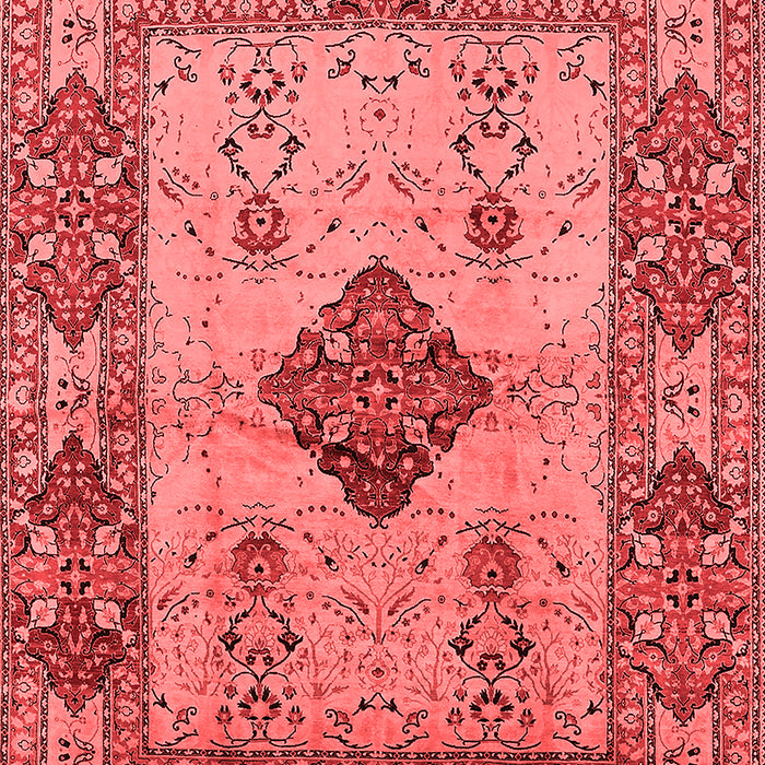 Machine Washable Oriental Red Industrial Rug, wshurb3103red