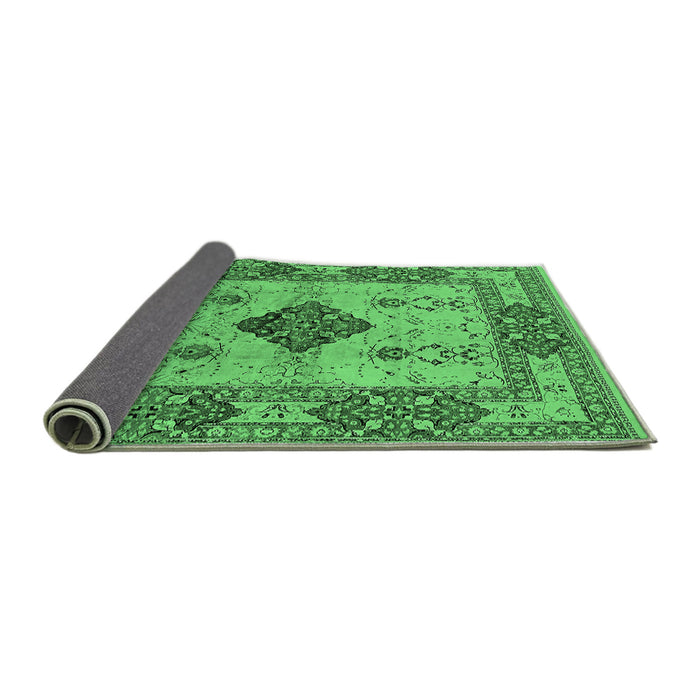Sideview of Oriental Emerald Green Industrial Rug, urb3103emgrn