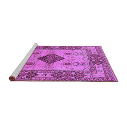 Sideview of Machine Washable Oriental Purple Industrial Area Rugs, wshurb3103pur