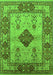 Machine Washable Oriental Green Industrial Area Rugs, wshurb3103grn