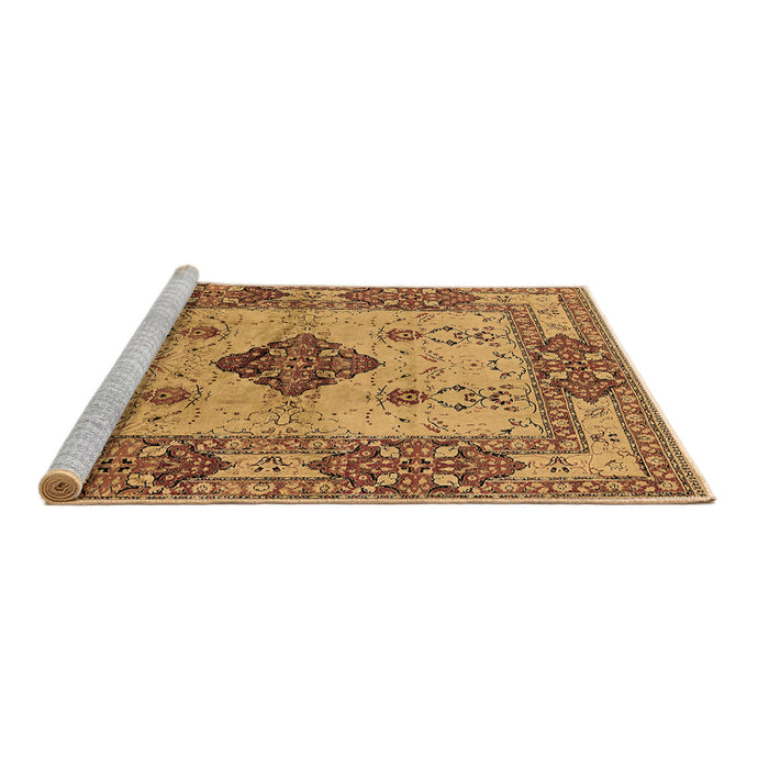 Sideview of Machine Washable Oriental Brown Industrial Rug, wshurb3103brn
