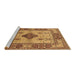 Sideview of Machine Washable Oriental Brown Industrial Rug, wshurb3103brn