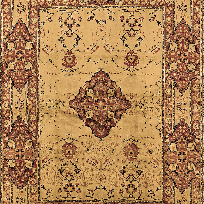 Machine Washable Oriental Brown Industrial Rug, wshurb3103brn