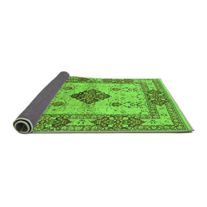 Sideview of Oriental Green Industrial Rug, urb3103grn