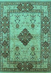 Oriental Turquoise Industrial Rug, urb3103turq