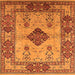 Square Oriental Orange Industrial Rug, urb3103org