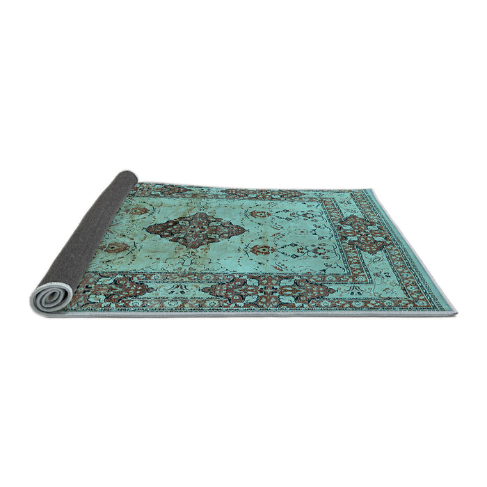 Sideview of Oriental Light Blue Industrial Rug, urb3103lblu