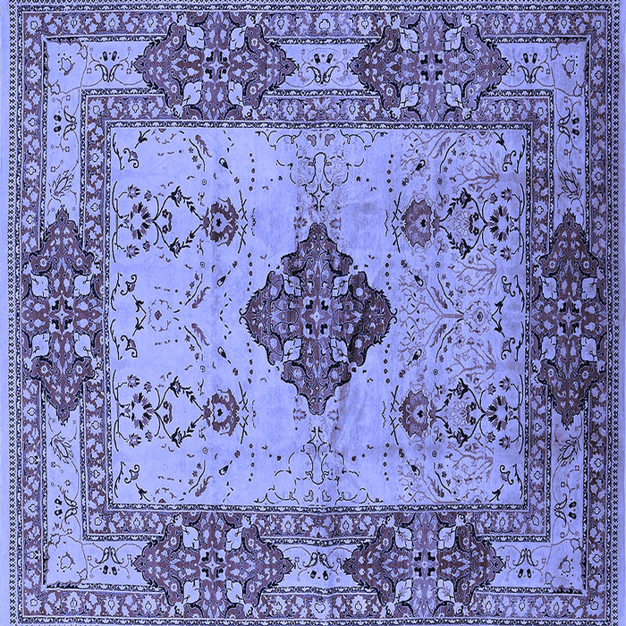 Square Oriental Blue Industrial Rug, urb3103blu