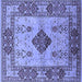 Square Oriental Blue Industrial Rug, urb3103blu