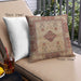 Front View of Mid-Century Modern Urban Square Sandy Brown Throw Pillow, 18 inch by 18 inch, pwurb3103