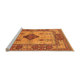 Sideview of Machine Washable Oriental Orange Industrial Area Rugs, wshurb3103org
