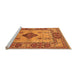 Sideview of Machine Washable Oriental Orange Industrial Area Rugs, wshurb3103org