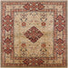 Square Mid-Century Modern Sandy Brown Oriental Rug, urb3103