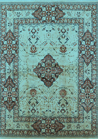 Oriental Light Blue Industrial Rug, urb3103lblu