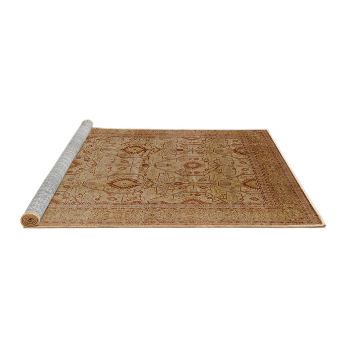 Sideview of Machine Washable Industrial Modern Brown Sand Brown Rug, wshurb3104