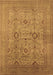 Machine Washable Oriental Brown Industrial Rug, wshurb3104brn