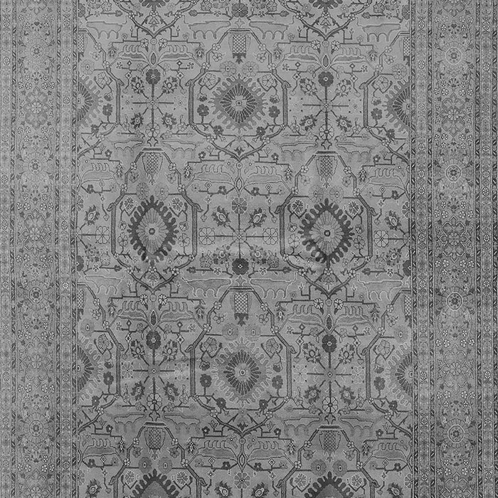 Machine Washable Oriental Gray Industrial Rug, wshurb3104gry