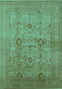 Oriental Turquoise Industrial Rug, urb3104turq