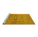 Sideview of Machine Washable Oriental Yellow Industrial Rug, wshurb3104yw