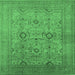 Square Oriental Emerald Green Industrial Rug, urb3104emgrn