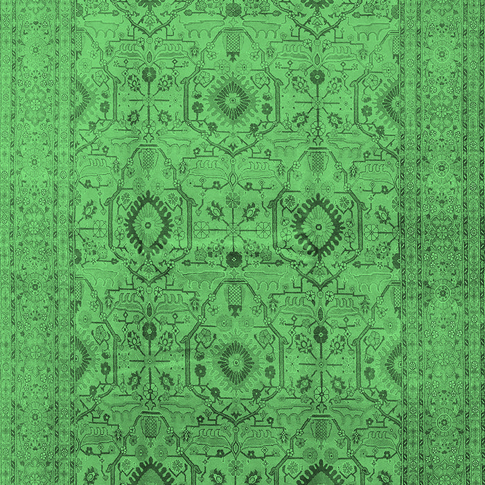 Machine Washable Oriental Emerald Green Industrial Area Rugs, wshurb3104emgrn