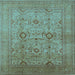 Square Oriental Light Blue Industrial Rug, urb3104lblu