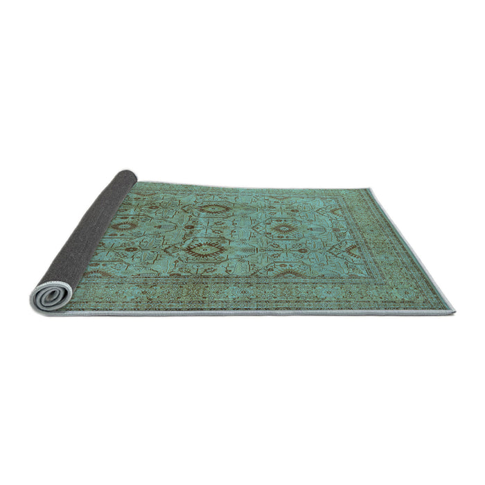Sideview of Oriental Light Blue Industrial Rug, urb3104lblu