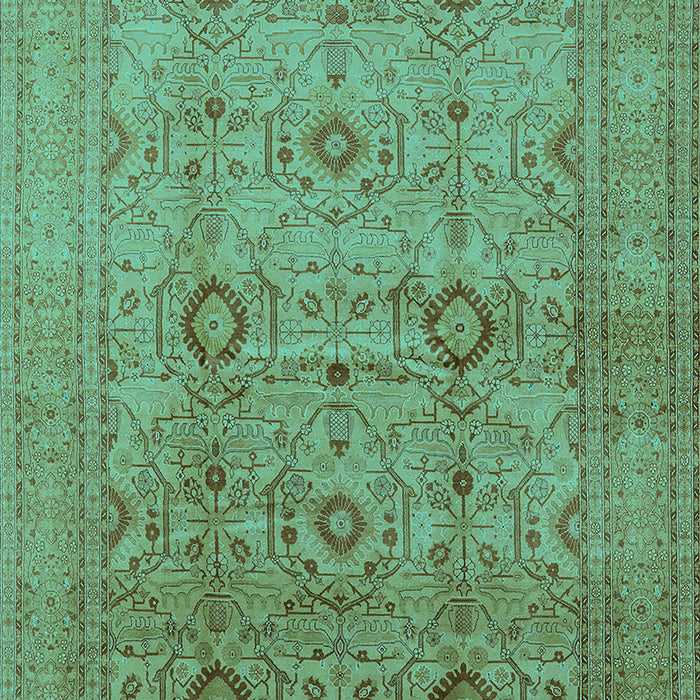 Machine Washable Oriental Turquoise Industrial Area Rugs, wshurb3104turq